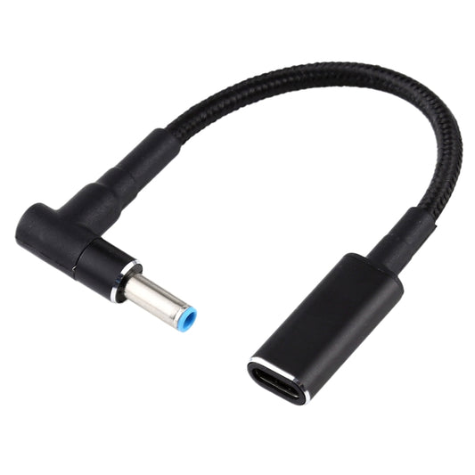 PD 100W 18.5-20V 4.5 x 0.6mm Elbow to USB-C / Type-C Adapter Nylon Braid Cable for HP by buy2fix