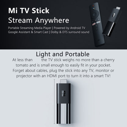 [HK Warehouse] Original Xiaomi Mi Android TV Stick, Quad Core Cotex A53, RAM 1GB + ROM 8GB, Global Version, EU Plug - Consumer Electronics by Xiaomi | Online Shopping UK | buy2fix