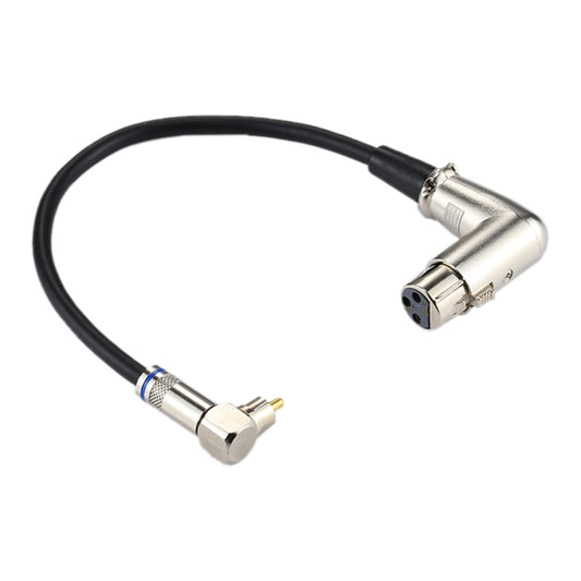 Aluminum Shell RCA Elbow Male to 3 Pin XLR CANNON Elbow Female Audio Connector Adapter for Cable Microphone / Audio Equipment, Total Length: about 30cm by buy2fix