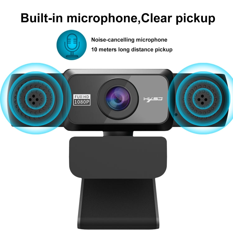 HXSJ S5 1080P Adjustable HD Video Webcam PC Camera with Microphone(Black) - HD Camera by HXSJ | Online Shopping UK | buy2fix