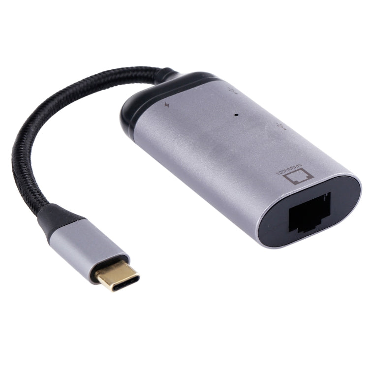 Type-C / USB-C Male to RJ45 Female  + Type-C / USB-C Female + USB Female Adapter Converter - Computer & Networking by buy2fix | Online Shopping UK | buy2fix
