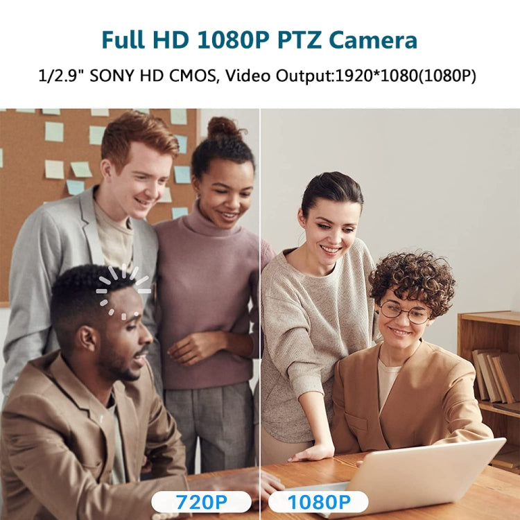 YANS YS-H210U USB HD 1080P 10X Zoom Lens Video Conference Camera with Remote Control, US Plug(Grey) - HD Camera by YANS | Online Shopping UK | buy2fix