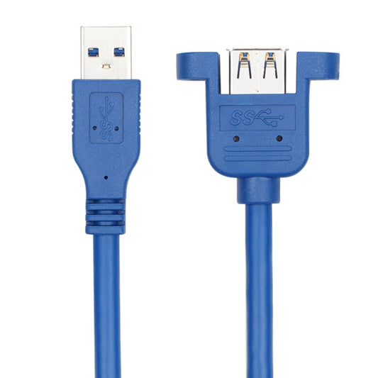 USB 3.0 Male to Female Extension Cable with Screw Nut, Cable Length: 60cm by buy2fix
