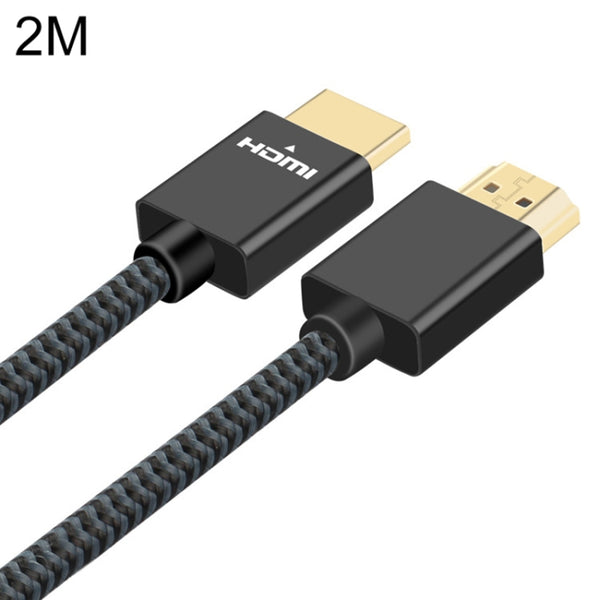 ULT-unite Gold-plated Head HDMI 2.0 Male to Male Nylon Braided Cable, Cable Length: 2m(Black) by ult-unite