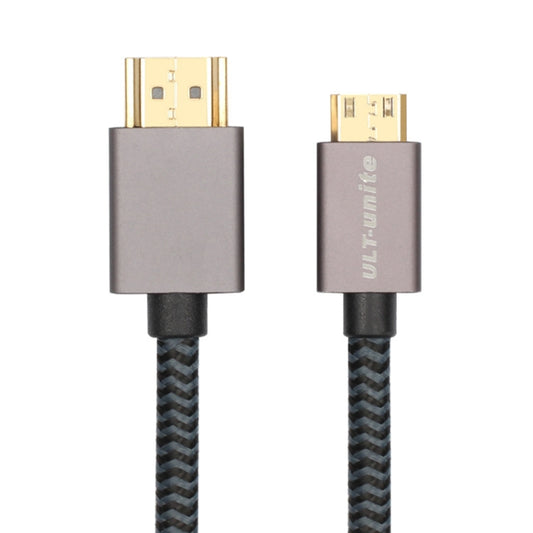 ULT-unite Gold-plated Head HDMI 2.0 Male to Mini HDMI Male Nylon Braided Cable, Cable Length: 1.2m(Black) by ult-unite