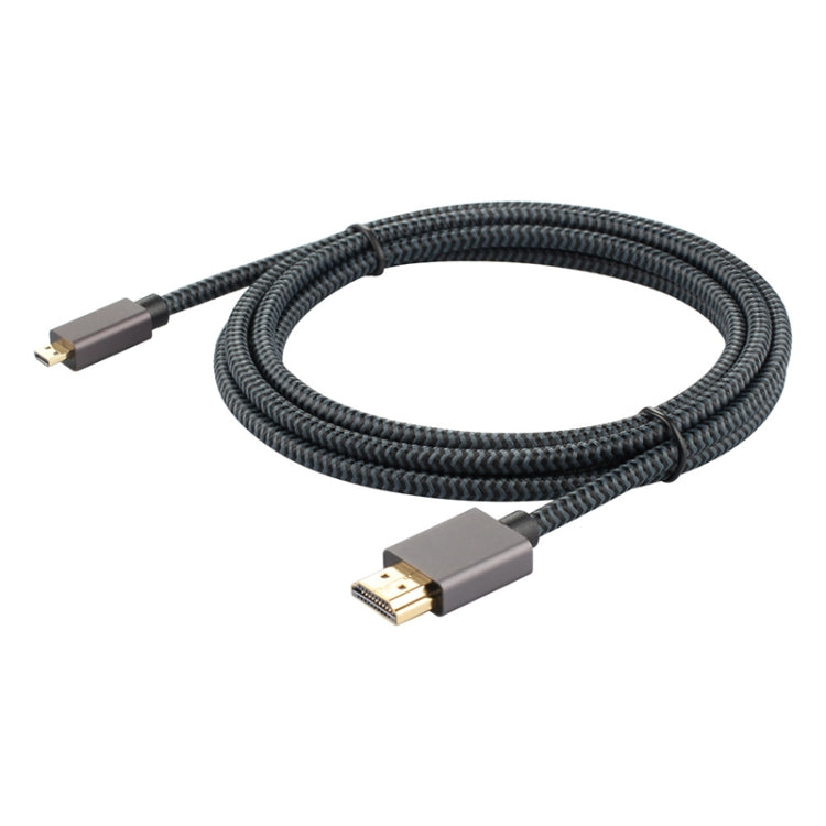 ULT-unite Gold-plated Head HDMI Male to Micro HDMI Male Nylon Braided Cable, Cable Length: 2m(Black) - Cable by ult-unite | Online Shopping UK | buy2fix