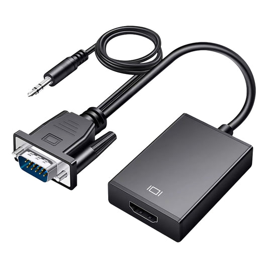 HDCO-VGAM2 1080P VGA Male to HDMI Female Converter with 3.5mm Audio Cable by buy2fix