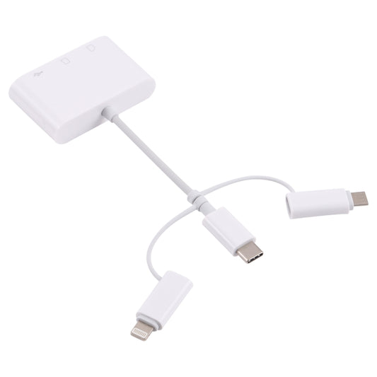 NK 103T 8 Pin + USB-C / Type-C + Micro USB to USB + SD / TF Card Camera Adapter by buy2fix