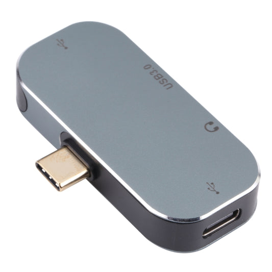 4 in 1 USB-C / Type-C Male to USB-C / Type-C + 3.5mm AUX + USB 3.0 + USB Female Adapter by buy2fix