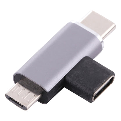 USB-C / Type-C Female to USB-C / Type-C Male + Micro USB Male Converter - Computer & Networking by buy2fix | Online Shopping UK | buy2fix