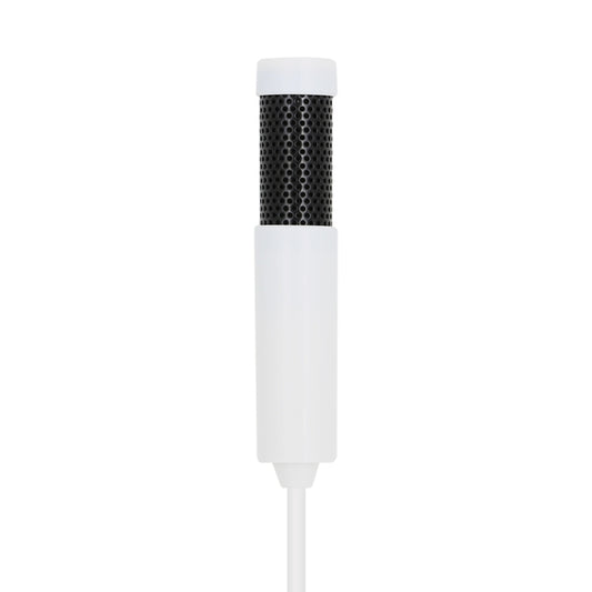 Yanmai SF555 Mini Professional 3.5mm Jack Studio Stereo Condenser Recording Microphone, Cable Length: 1.5m, Compatible with PC and Mac for Live Broadcast Show, KTV, etc.(White) by Yanmai