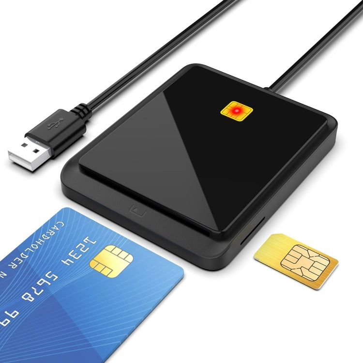 Rocketek CR317 USB 2.0 SIM  / ID / CAC Smart Card 2 in 1 Card Reader (Black) -  by ROCKETEK | Online Shopping UK | buy2fix