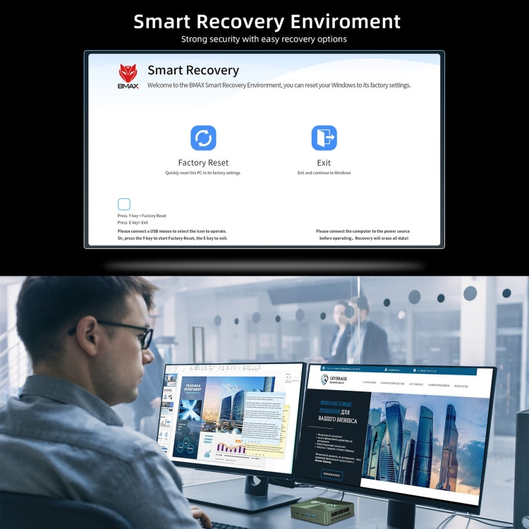 BMAX B6 Plus Windows 11 Mini PC, 12GB+512GB, Intel Core i3-1000NG4, Support HDMI / RJ45, EU Plug - Windows Mini PCs by BMAX | Online Shopping UK | buy2fix