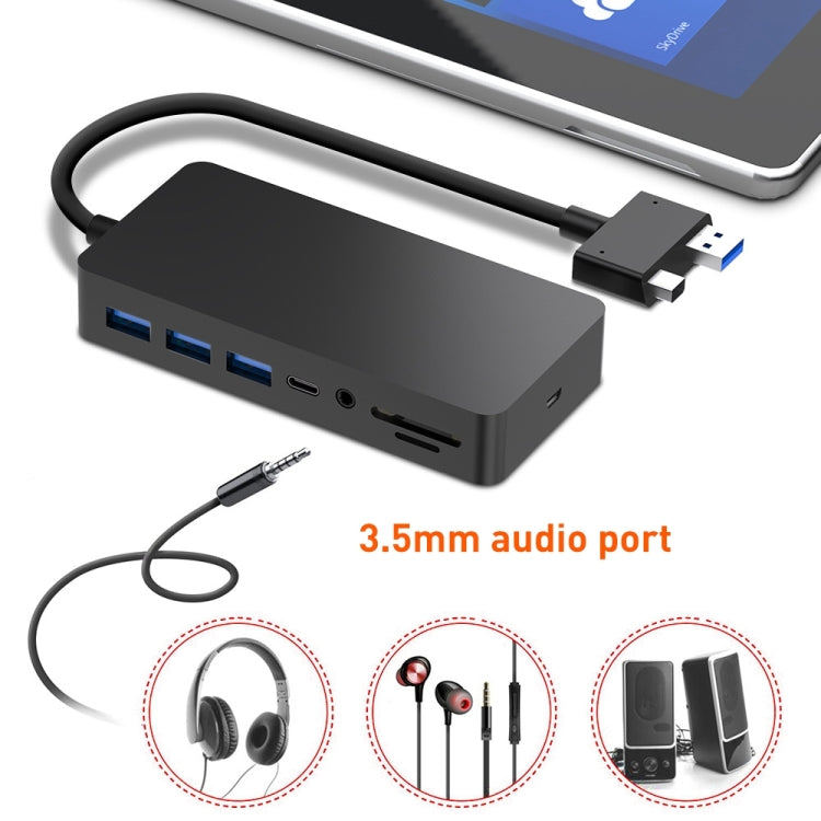 Rocketek SH701 11 in 1 1000M RJ45 / USB 3.0 HUB Adapter for Surface Pro 5 / 6 - USB 3.0 HUB by ROCKETEK | Online Shopping UK | buy2fix