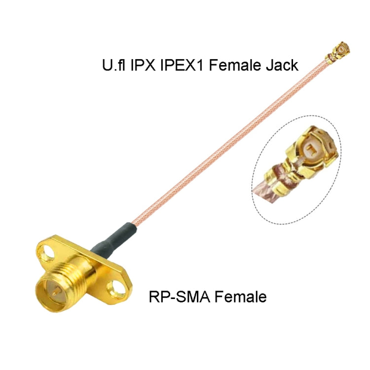 IPX Female to RP-SMA Female RG178 Adapter Cable, Length: 15cm - Connectors by buy2fix | Online Shopping UK | buy2fix