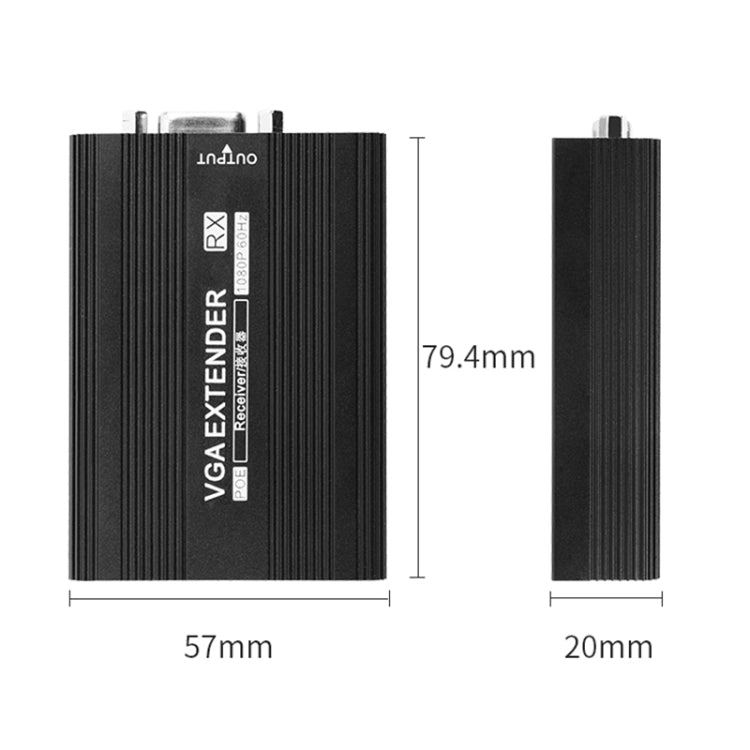 Measy VGA1815 VGA Extender Transmitter and Receiver Converter, POE Single Power Supply, Transmission Distance: 150m(EU Plug) -  by Measy | Online Shopping UK | buy2fix