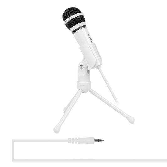 Yanmai SF-910 Professional Condenser Sound Recording Microphone with Tripod Holder, Cable Length: 2.0m, Compatible with PC and Mac for Live Broadcast Show, KTV, etc.(White) by Yanmai