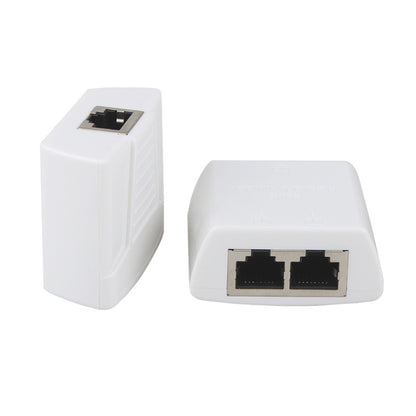 RJ45 to 2 x RJ45 Ethernet Network Coupler Thunder Lightning Protection (White) -  by buy2fix | Online Shopping UK | buy2fix