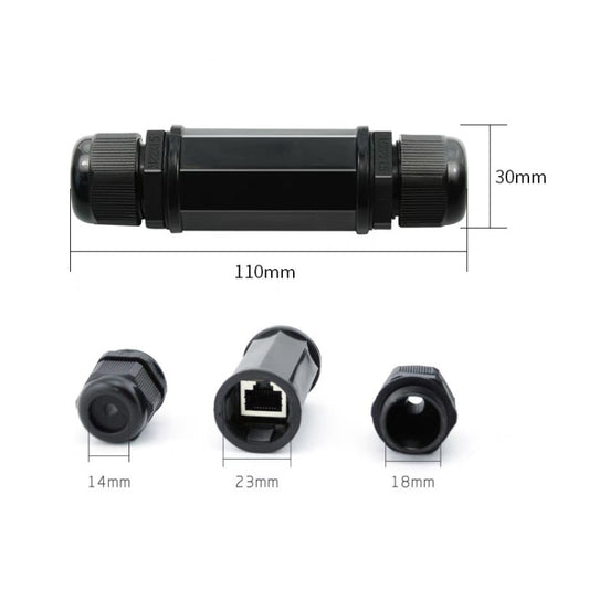RJ45 Waterproof Connector Double Head Lan Coupler Adapter by buy2fix