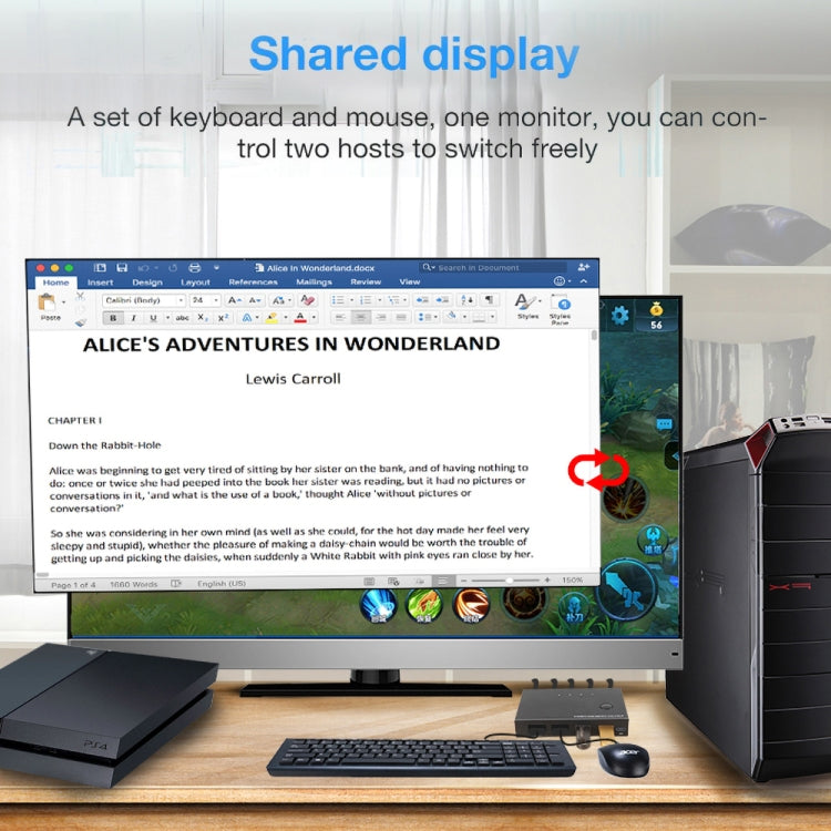 AM-KVM201CL 2x1 4Kx2K HDMI / USB / KVM Switch by buy2fix
