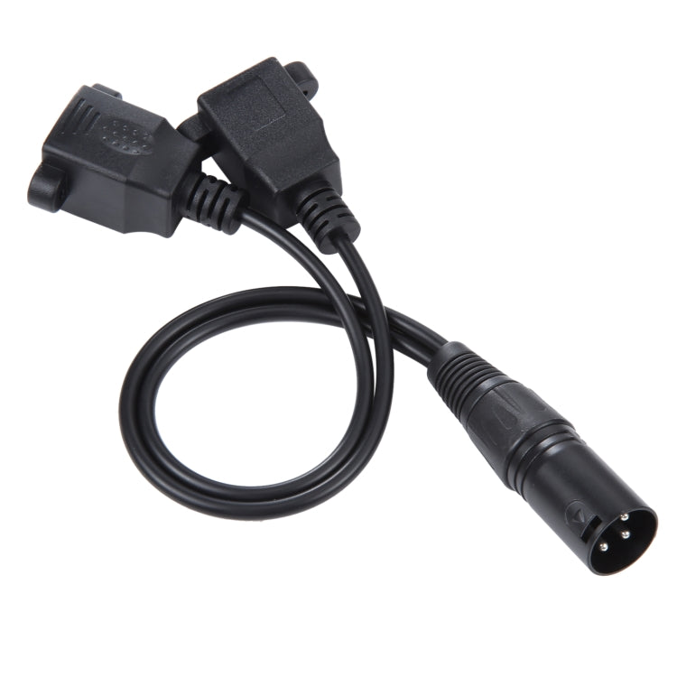 3-pin XLR Male to 2 x RJ45 Female Ethernet LAN Network Extension Cable, Cable Length: 30cm (Black) -  by buy2fix | Online Shopping UK | buy2fix