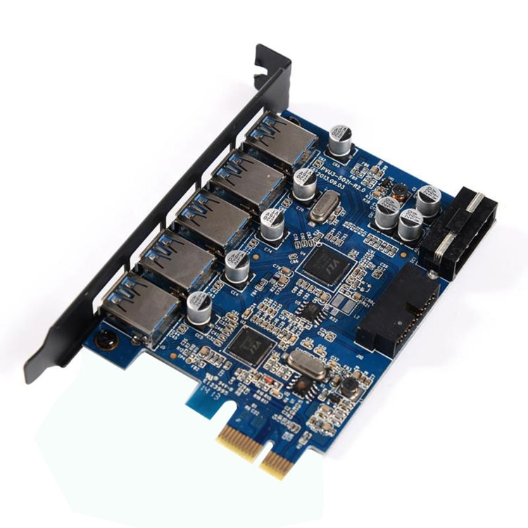 ORICO PVU3-5O2I USB3.0 * 5 + 20Pin Slot * 1 PCI Express Card for Desktop, 5Gbps Superspeed Data Transmission(Black) - Add-on Cards by ORICO | Online Shopping UK | buy2fix