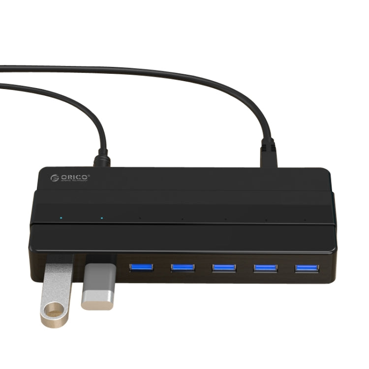 ORICO H7928-U3 ABS Material Desktop 7 Ports USB 3.0 HUB with 1m Cable(Black) -  by ORICO | Online Shopping UK | buy2fix