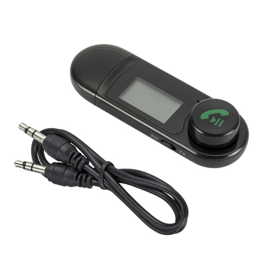 B15 USB Bluetooth 5.0 Audio Receiver Transmitter 2 in 1 with LCD Display for PC TV Car Hands-free (Black) - Apple Accessories by buy2fix | Online Shopping UK | buy2fix