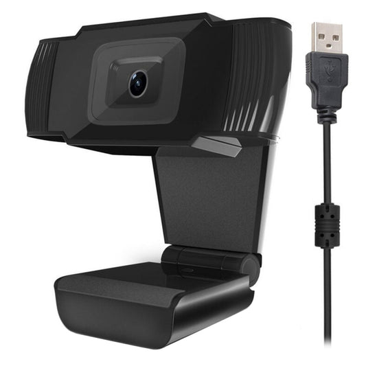 HXSJ A870 480P Pixels HD 360 Degree WebCam USB 2.0 PC Camera with Microphone for Skype Computer PC Laptop, Cable Length: 1.4m(Black) by HXSJ