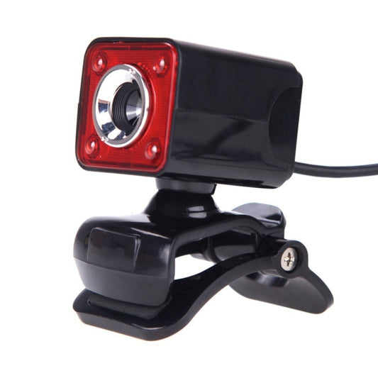 A862 360 Degree Rotatable 480P WebCam USB Wire Camera with Microphone & 4 LED lights for Desktop Skype Computer PC Laptop, Cable Length: 1.4m - HD Camera by buy2fix | Online Shopping UK | buy2fix