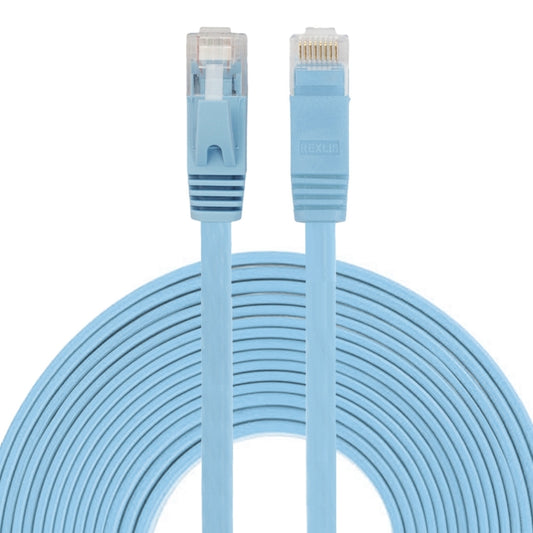 8m CAT6 Ultra-thin Flat Ethernet Network LAN Cable, Patch Lead RJ45 (Blue) - Lan Cable and Tools by buy2fix | Online Shopping UK | buy2fix