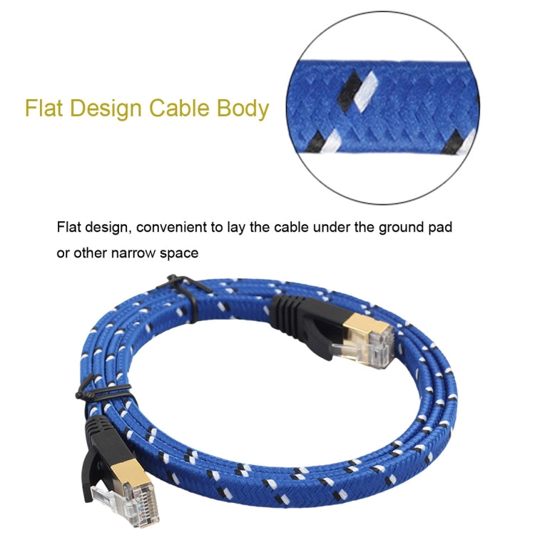 5m Gold Plated CAT-7 10 Gigabit Ethernet Ultra Flat Patch Cable for Modem Router LAN Network, Built with Shielded RJ45 Connector - Lan Cable and Tools by buy2fix | Online Shopping UK | buy2fix