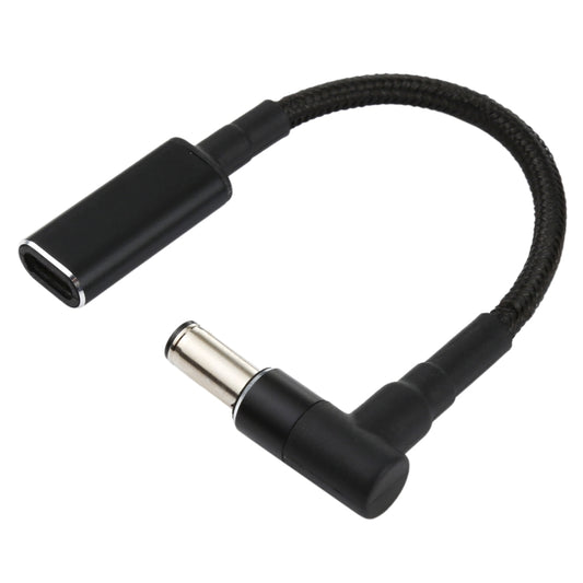 PD 100W 18.5-20V 6.0 x 0.6mm Elbow to USB-C / Type-C Adapter Nylon Braid Cable by buy2fix