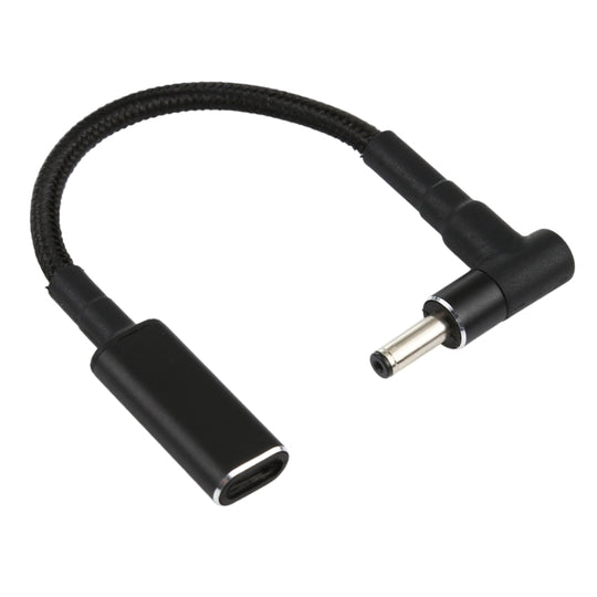 PD 100W 18,5-20V 3,5 x 1,35 mm Coude vers Adaptateur USB-C / Type-C Câble tressé en nylon