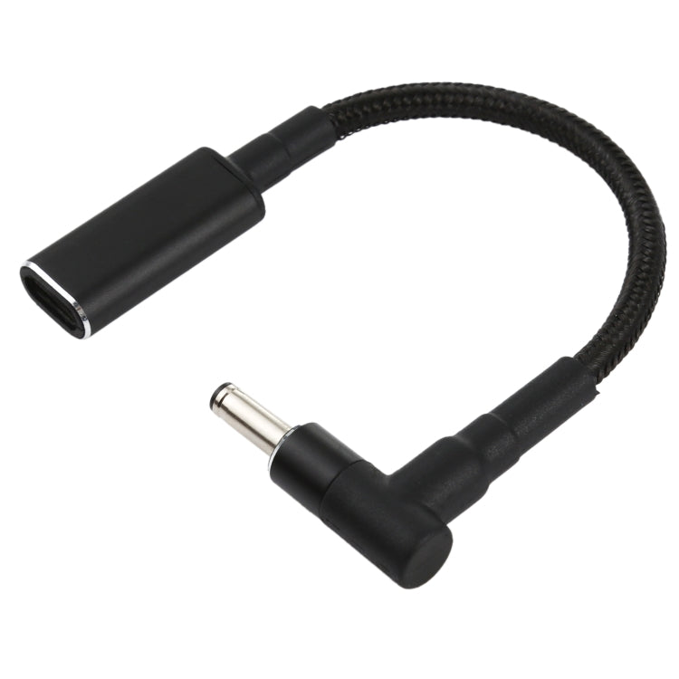 PD 100W 18.5-20V 3.5 x 1.35mm Elbow to USB-C / Type-C Adapter Nylon Braid Cable - Universal Power Adapter by buy2fix | Online Shopping UK | buy2fix