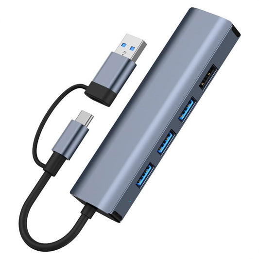 BYL-2208TU 5 in 2 USB + USB-C / Type-C to USB Multifunctional Docking Station HUB Adapter by buy2fix