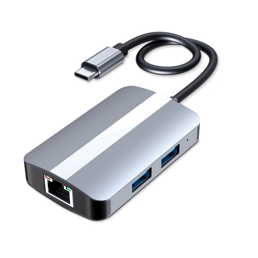 BYL-2112 5 in 1 USB-C / Type-C to USB Multifunctional Docking Station HUB Adapter by buy2fix