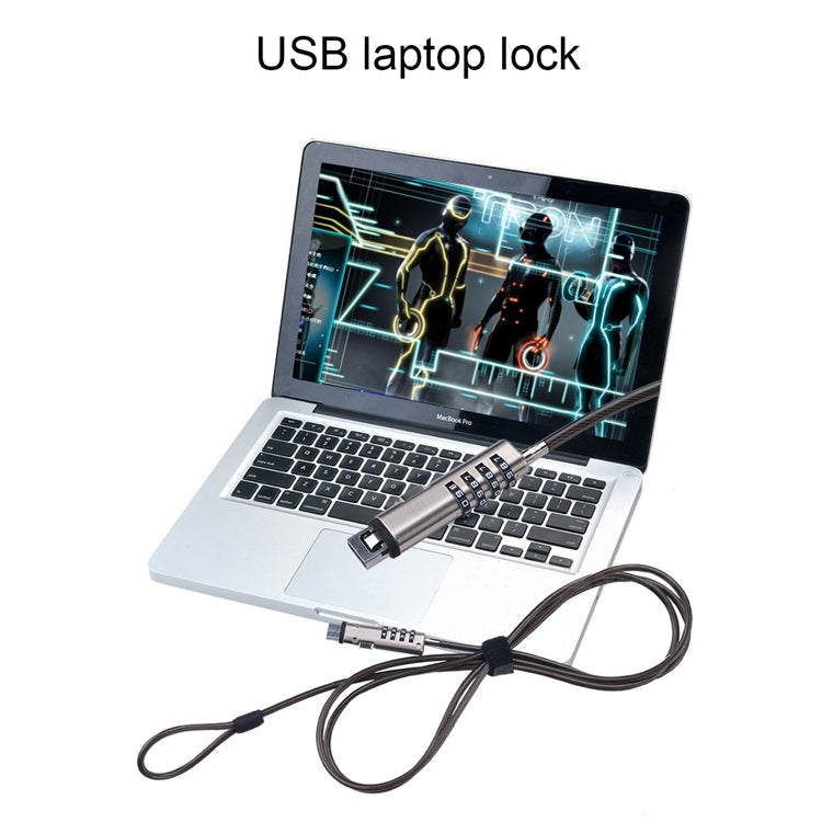 Universal USB Interface Laptop Security Lock - Gadget by buy2fix | Online Shopping UK | buy2fix