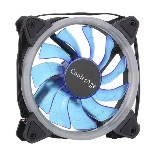 Color LED 12cm 3pin Computer Components Chassis Fan Computer Host Cooling Fan Silent Fan Cooling, with Power Connection Cable & Blue Light(Blue) by buy2fix