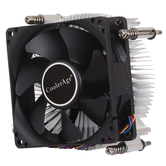4-poliger CPU-Kühler, stummgeschaltet, leiser Lüfter, verdickter Aluminiumkühlkörper für Intel 1155/1150/1151