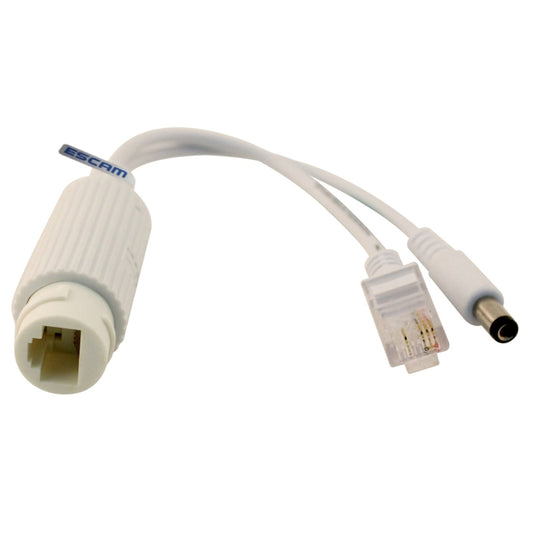 ESCAM POE S2 Data Exchange Cable POE Splitter Connect to POE switch for IP Cameras, Transmission Distance: 30m(White) by ESCAM