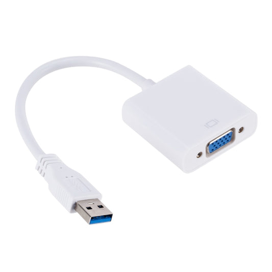 External Graphics Card Converter Cable USB3.0 to VGA, Resolution: 720P(White) by buy2fix