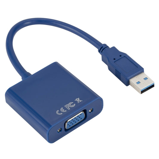 External Graphics Card Converter Cable USB3.0 to VGA, Resolution: 1080P(Blue) by buy2fix