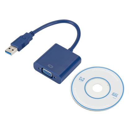 External Graphics Card Converter Cable USB3.0 to VGA, Resolution: 1080P(Blue) - Converter by buy2fix | Online Shopping UK | buy2fix