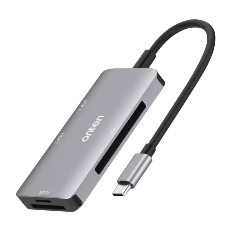 Onten 91882 5 In 1 USB3.0 x3 + SD + TF + CF Type-C / USB-C OTG Multi-function Card Reader - Computer & Networking by Onten | Online Shopping UK | buy2fix