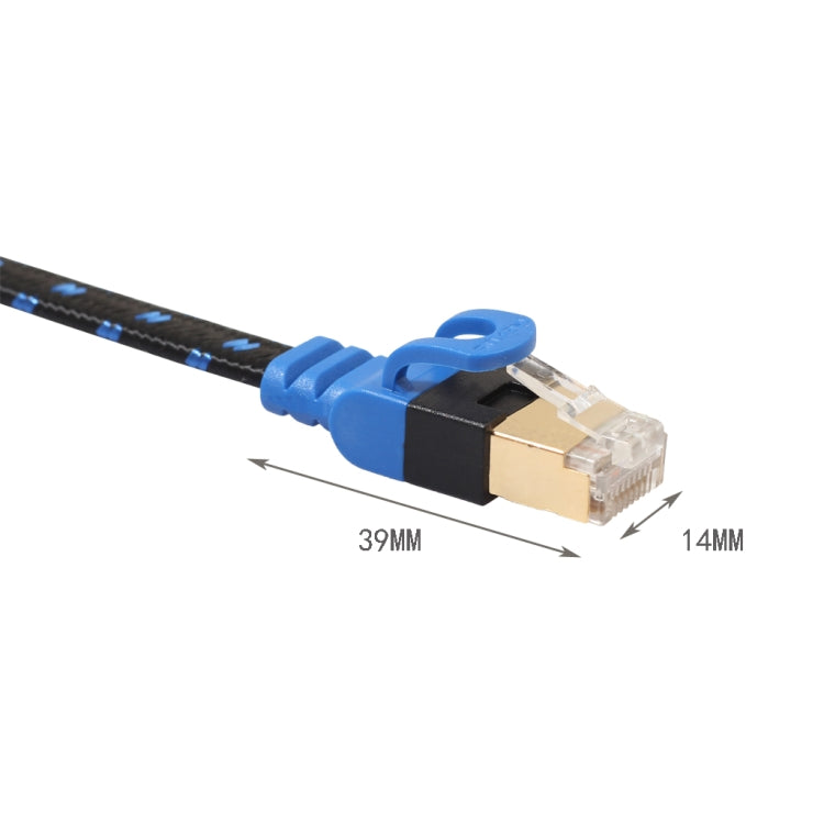 REXLIS CAT7-2 Gold-plated CAT7 Flat Ethernet 10 Gigabit Two-color Braided Network LAN Cable for Modem Router LAN Network, with Shielded RJ45 Connectors, Length: 10m - Lan Cable and Tools by REXLIS | Online Shopping UK | buy2fix