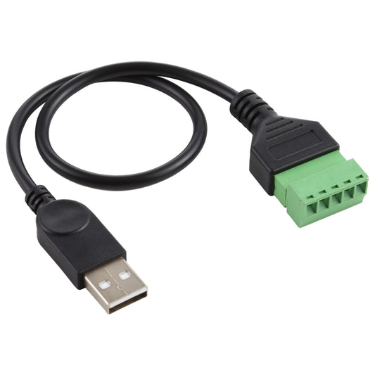 USB Male to 5 Pin Pluggable Terminals Solder-free USB Connector Solderless Connection Adapter Cable, Length: 30cm by buy2fix