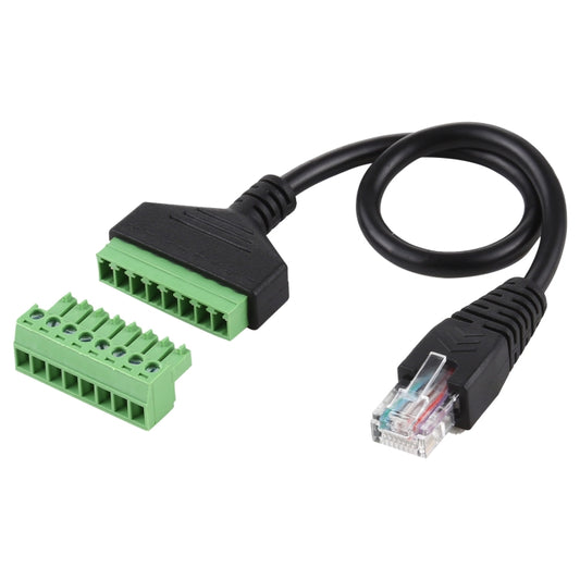 RJ45 Male Plug to 8 Pin Pluggable Terminals Solder-free USB Connector Solderless Connection Adapter Cable, Length: 30cm -  by buy2fix | Online Shopping UK | buy2fix