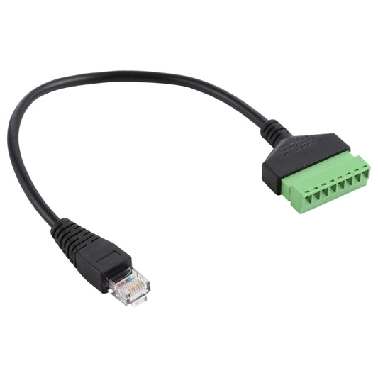 RJ45 Male Plug to 8 Pin Pluggable Terminals Solder-free USB Connector Solderless Connection Adapter Cable, Length: 30cm by buy2fix