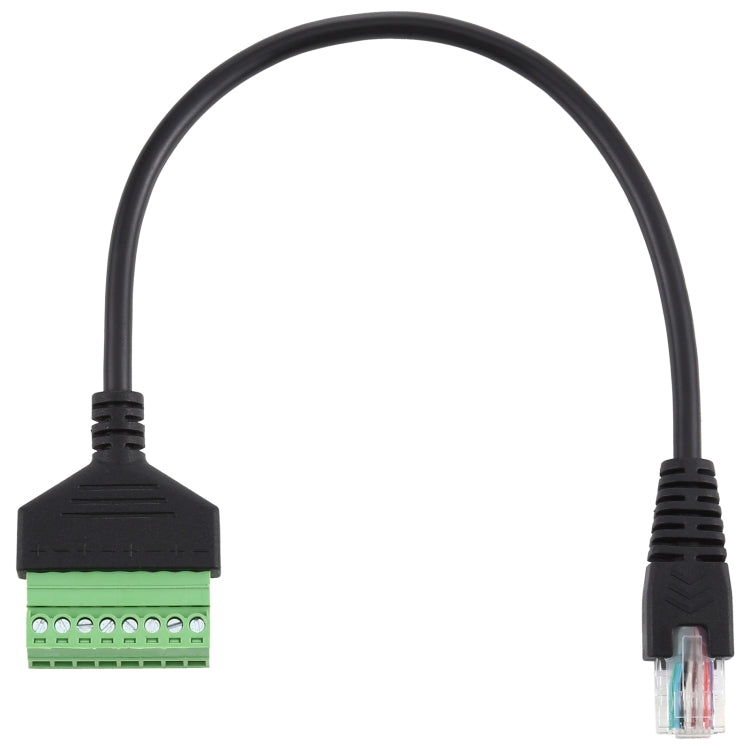 RJ45 Male Plug to 8 Pin Pluggable Terminals Solder-free USB Connector Solderless Connection Adapter Cable, Length: 30cm -  by buy2fix | Online Shopping UK | buy2fix